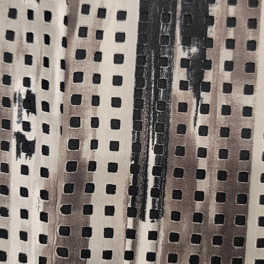 Apt. 9 Sleeveless Fit & Flare A-Line Dress Abstract Gray & Black Print SZ Medium - Picture 4 of 11